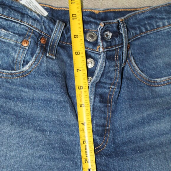 Levi’s Premium 501 S Skinny Size 25x26 Blue Jeans Button Fly - Picture 5 of 5